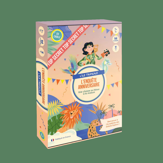 Chasse au trésor L'Île Tropicale - En Cavale : Anniversaire Inoubliable pour Enfants de 7 à 10 ans
