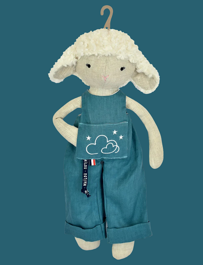 Perlipopette plush toys in natural linen - Made in France