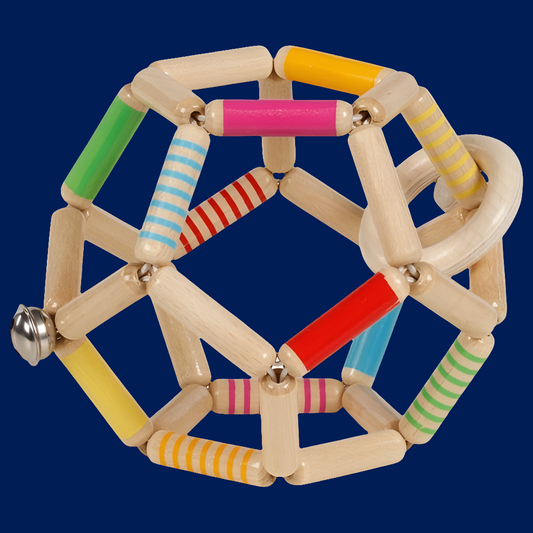 The Flexible Wooden Ball Rattle - motor skills for little fingers