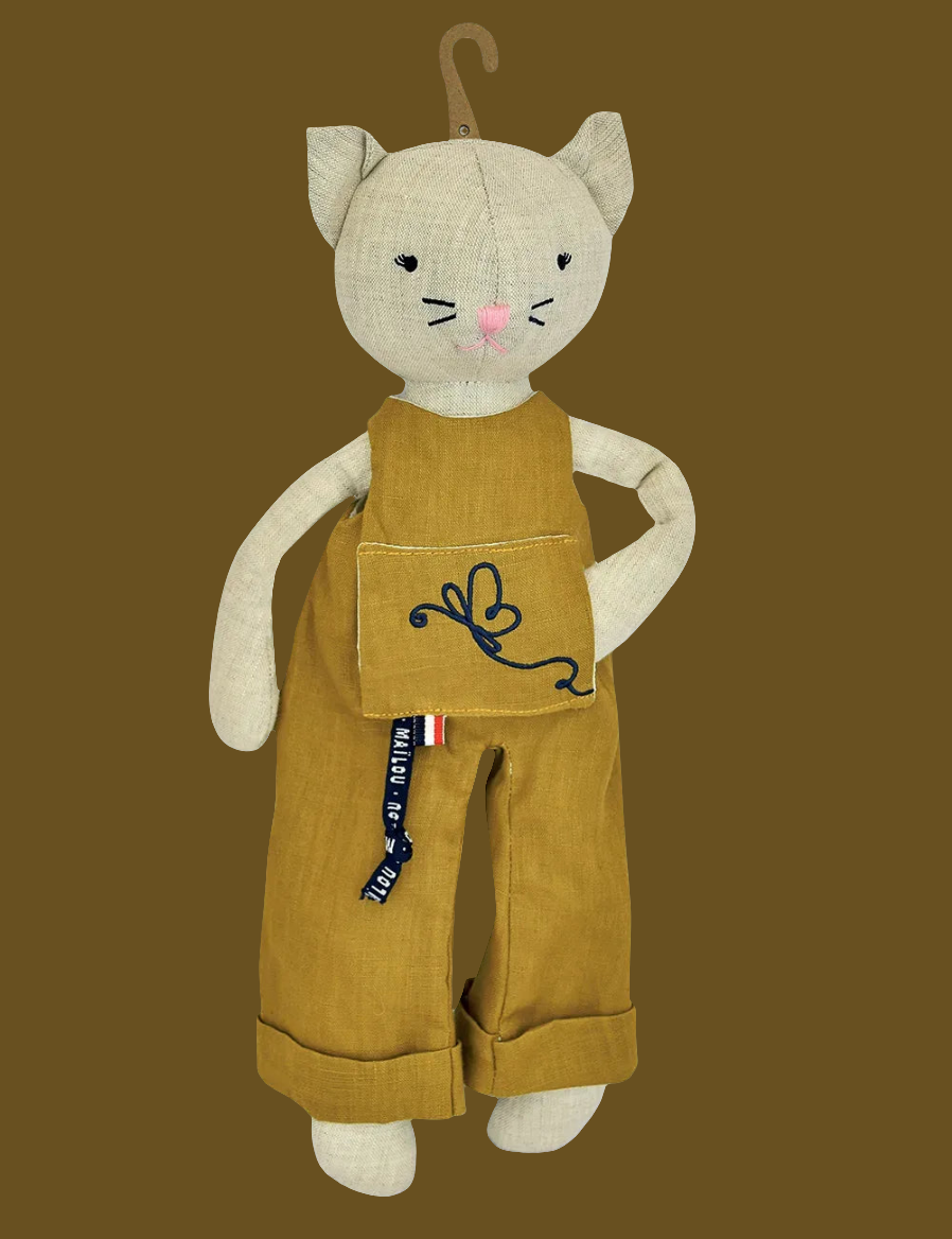 Perlipopette plush toys in natural linen - Made in France