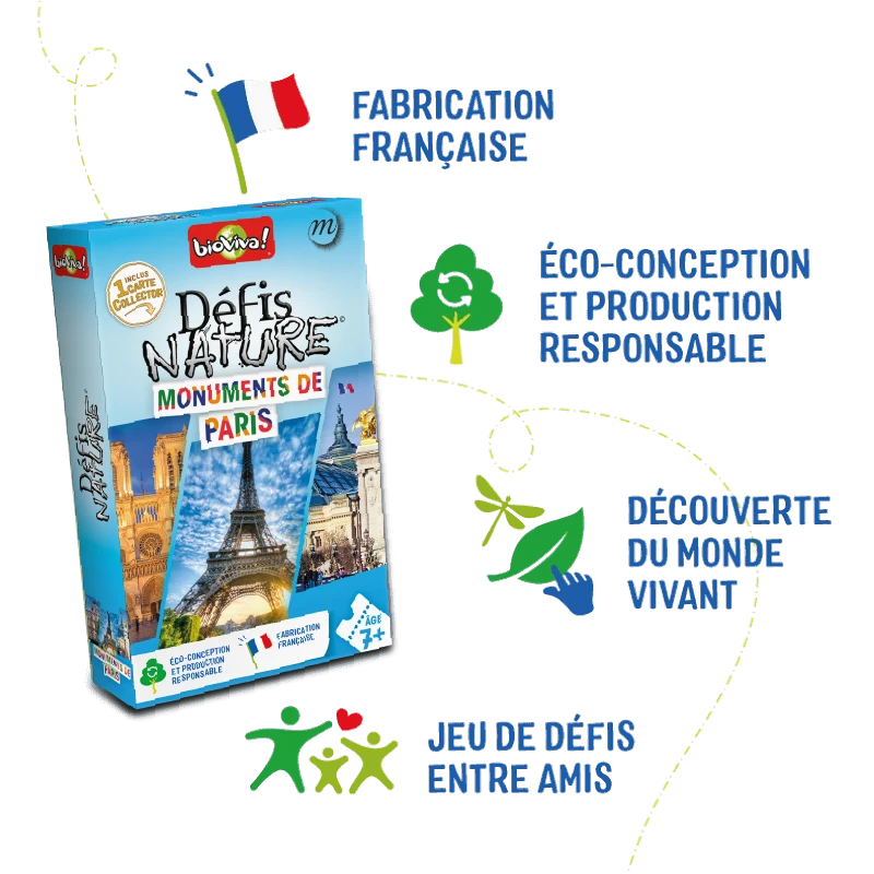 Jeu Défis Nature Monuments de Paris - Apprendre en s'amusant