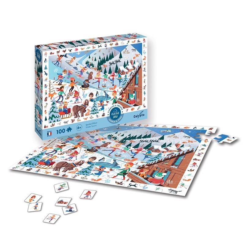 Find &amp; Find Puzzle 100 pieces, 2 models to choose from - Made in France