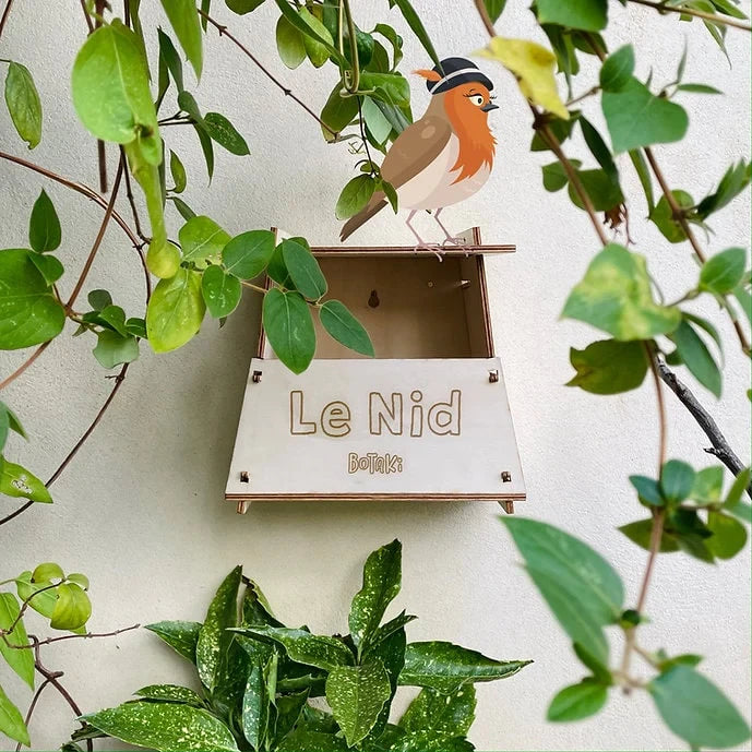 The wooden birdhouse bird kit Made in France - Botaki